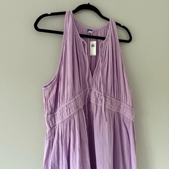 NWT Old Navy Light Purple Pleated Gauze Maxi Dress - Picture 7 of 12